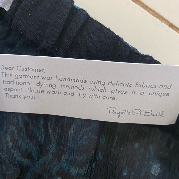 Poupette St Barth Aqua Vertical Silk Maxi Skirt - Picture 14 of 14